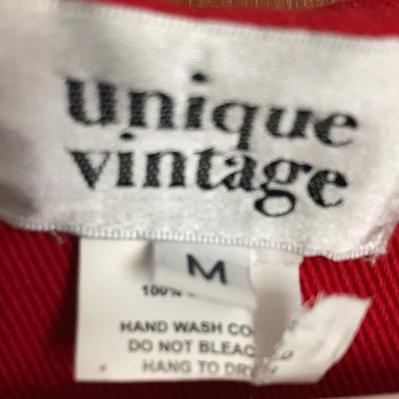 Unique Vintage 1950’s Red Button Up Coat Dress M - Picture 5 of 6